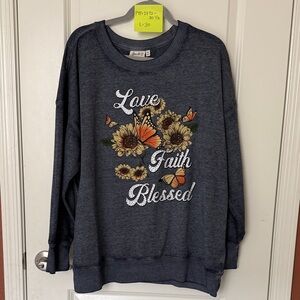 ✨NWT Love Faith & Blessed Sweater🌻
